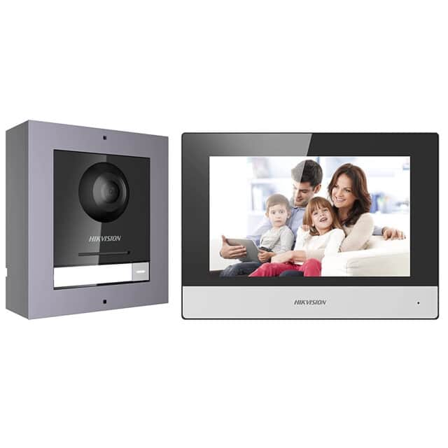 Hikvision Intercom 1 1 Video Kit (with Sd Card And 4 Port Switch)