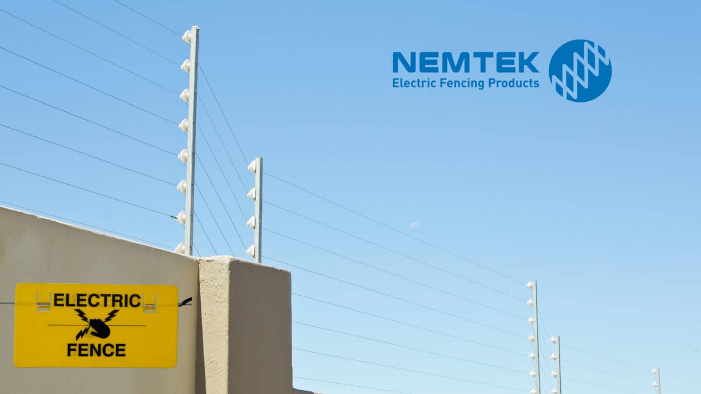 electric fencing installed on wall